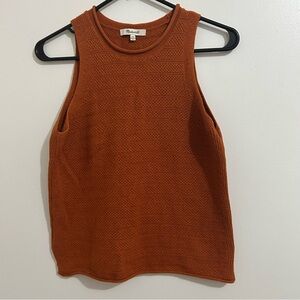 Women’s Madewell Norris Knit Sweater Vest Tank Top Heather Copper Size XXS